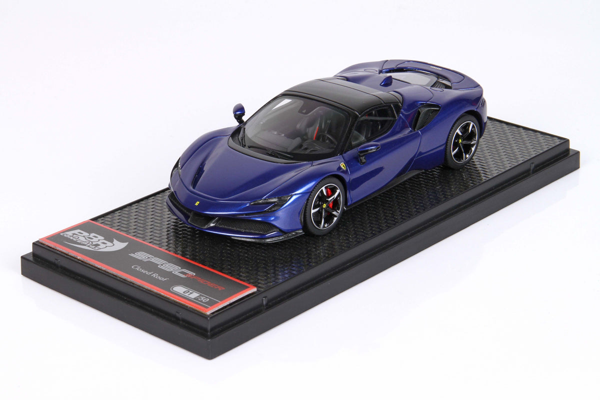 FERRARI SF90 SPIDER - CLOSED ROOF BLU ELETTRICO METAL 1:43 - BBR Models - BBRC249B