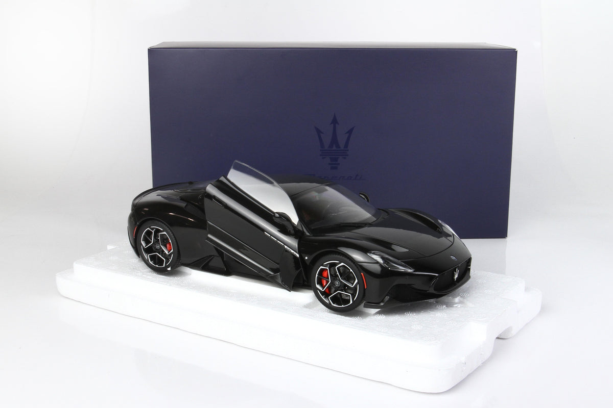 MASERATI MC20 DIECAST FULL OPEN NERO ENIGMA 1:18 - BBR Models - HE180051B