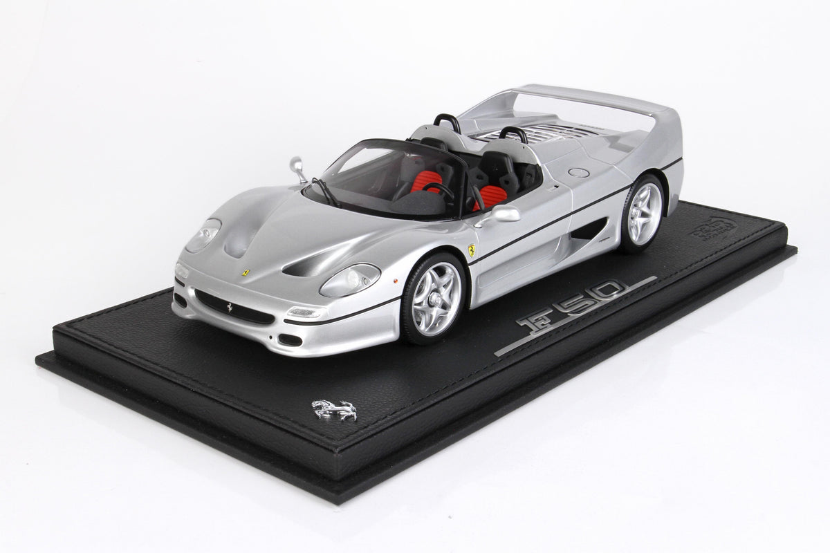FERRARI F50 COUPE 1995 SPIDER VERSION ARGENTO NURBURGRING METALLIZZATO 1:18 - BBR Models - P18190E