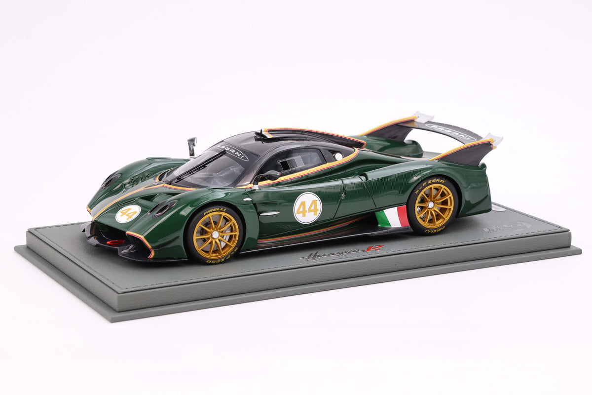 PAGANI HUAYRA R CARBONIO VERDE LUCIDO VERDE SMERALDO 1:18 - BBR Models - P18218G