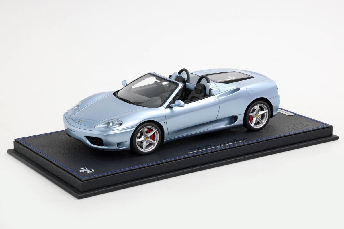 FERRARI 360 MODENA SPIDER CAMBIO MANUALE GRIGIO ALLOY - BLACK 1:18 - BBR Models - P18229C