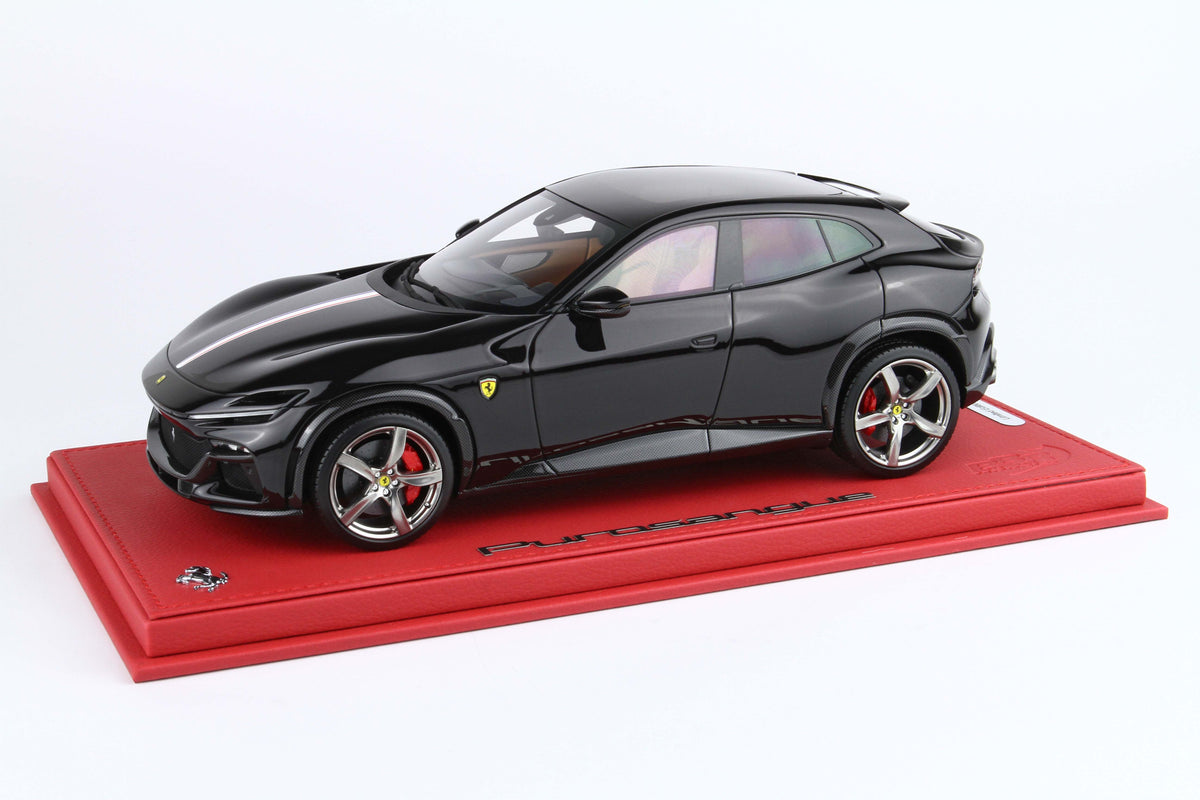 FERRARI PUROSANGUE - TETTO PANORAMICO NERO PUROSANGUE - BANDIERA FRANCESE- BASE ROSSA 1:18 - BBR Models - P18231PF