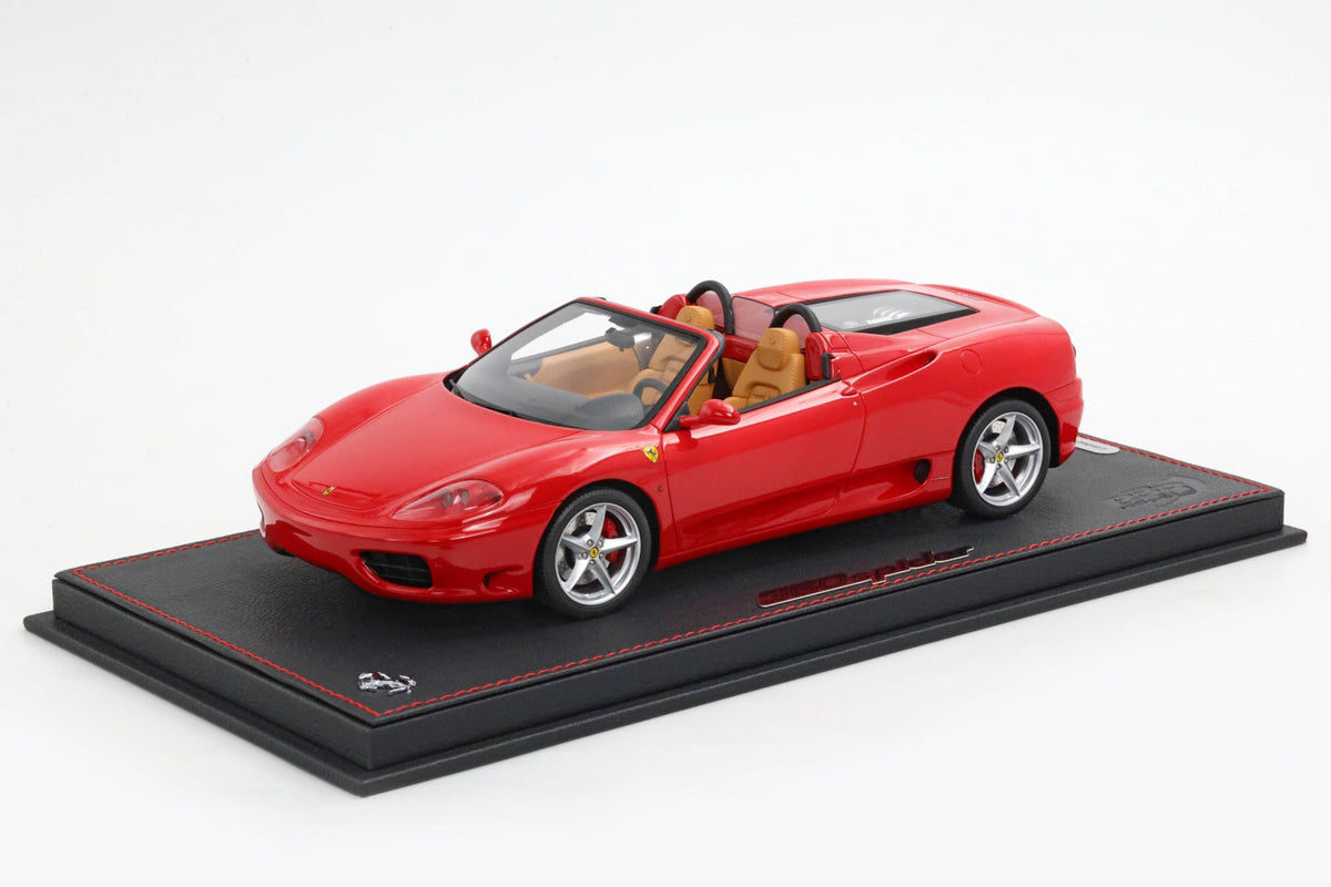 FERRARI 360 MODENA SPIDER CAMBIO AUTOMATICO ROSSO CORSA - BEIGE 1:18 - BBR Models - P18232A