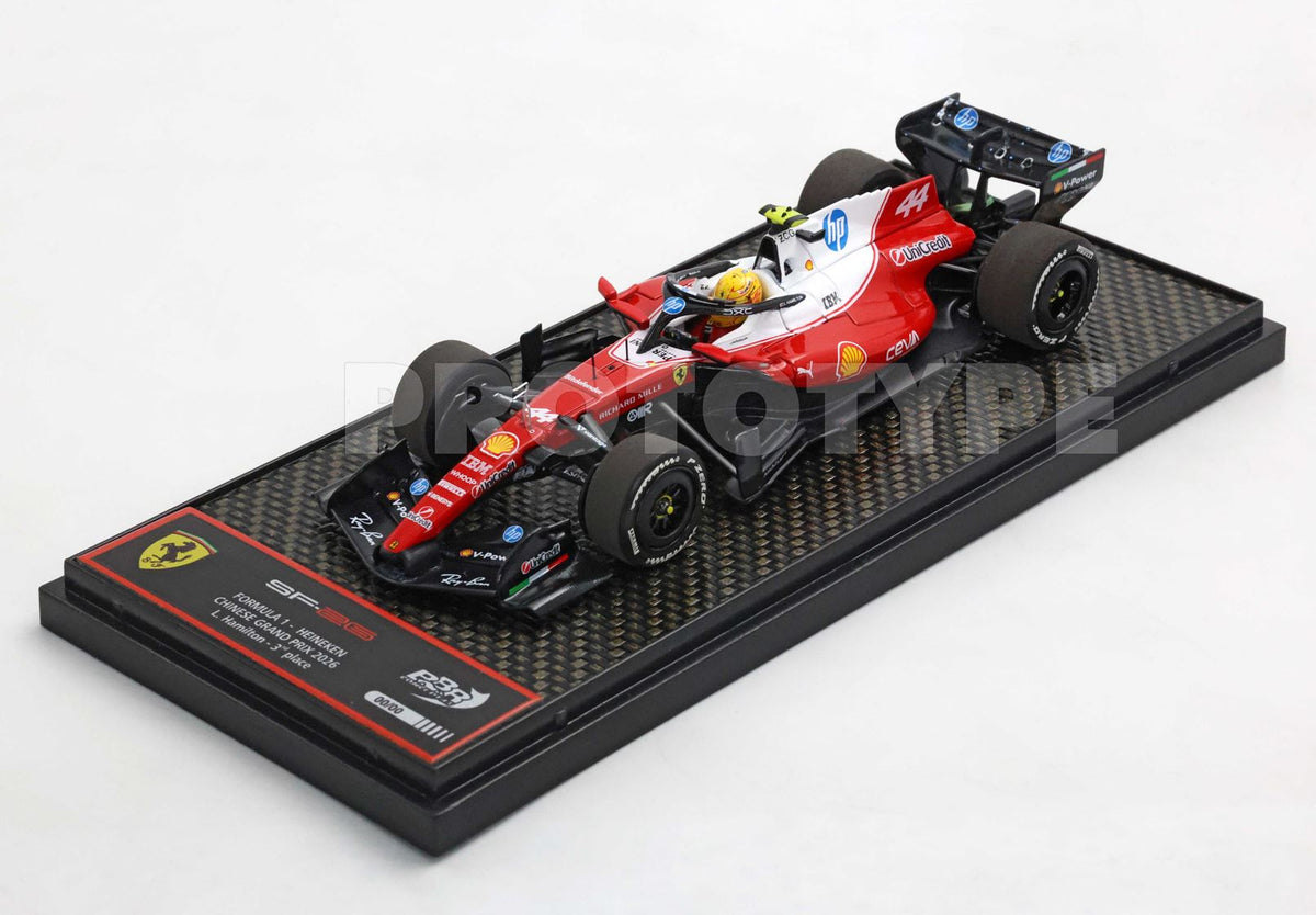 Ferrari - F1 SF-26 n°44 (2026) 1:43 - 3rd Chinese GP - Lewis Hamilton - With Driver - BBRC332A44DR- BBR