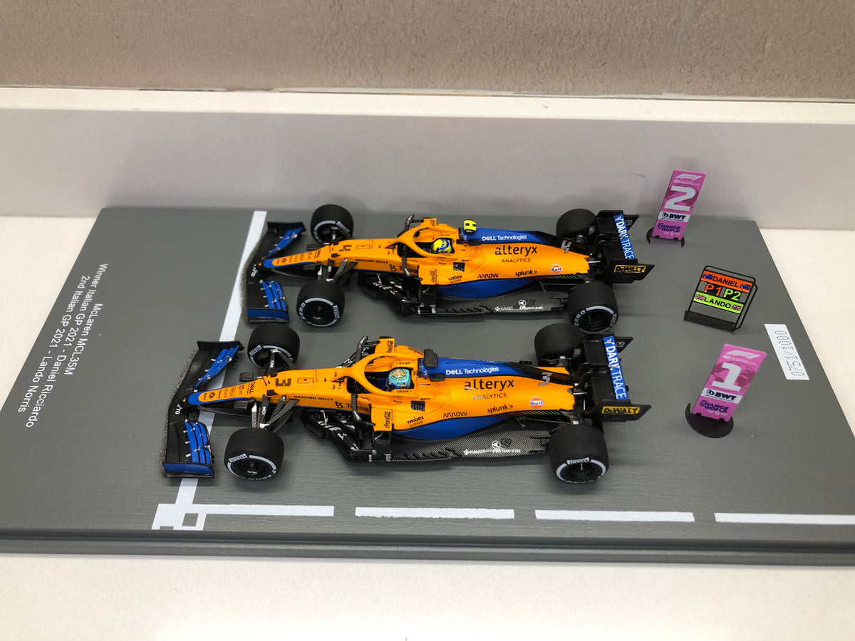 McLaren F1 MCL35 Mercedes 1:43 - Winner Italy GP 2021 Ricciardo + Norr