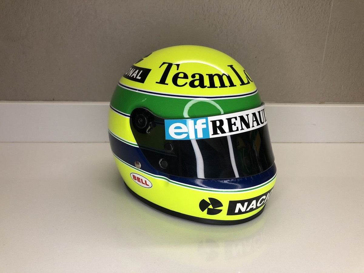Ayrton Senna Helmet 1985 1:2 - Minichamps – Triple Crown ModelStore