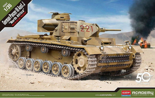 GERMAN PANZER III AUSF.J NORTH AFRICA KIT 1:35 - Academy - ACD13531