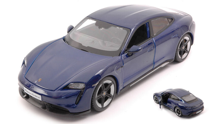 PORSCHE TAYCAN TURBO S BLUE 1:24 - Burago - BU21098B