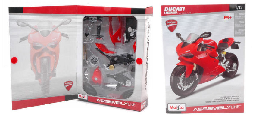 DUCATI 1199 PANIGALE RED KIT 1:12 - Maisto - MI39193