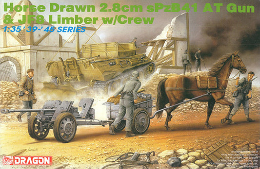 HORSE DRAW 2.8 cm sPzB41 AT GUN KIT 1:35 - Dragon - D6079