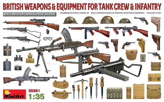 BRITISH WEAPONS & EQUIP.FOR TANK CREW & INFANTRY KIT 1:35 - Miniart - MIN35361