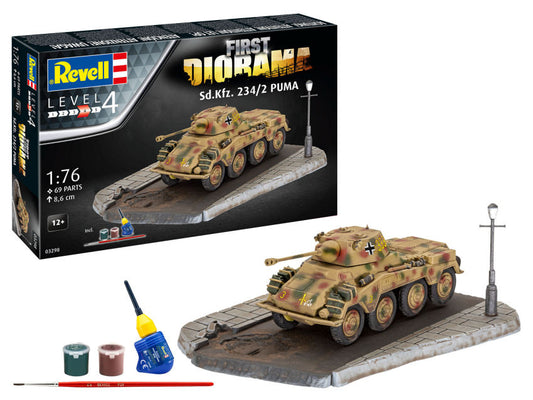 FIRST DIORAMA SET SD.KFZ.234/2 PUMA KIT 1:76 - Revell - RV03298