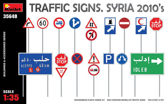TRAFFIC SIGNS SYRIA 2010s KIT 1:35 - Miniart - MIN35648