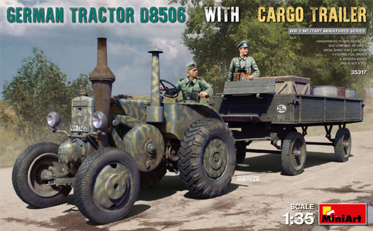 GERMAN TRACTOR D8506 WITH CARGO TRAILER KIT 1:35 - Miniart - MIN35317