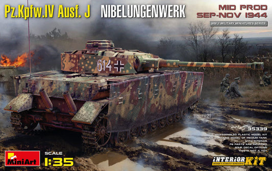 Pz.Kpfw.IV Ausf.J NIBELUNGENWERK MID PROD.INTERIOR KIT 1:35 - Miniart - MIN35339