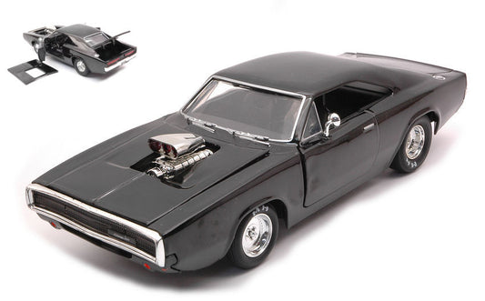 DODGE CHARGER RT 1970 FAST & FURIOUS BLACK 1:24 - Jada Toys - JADA31942