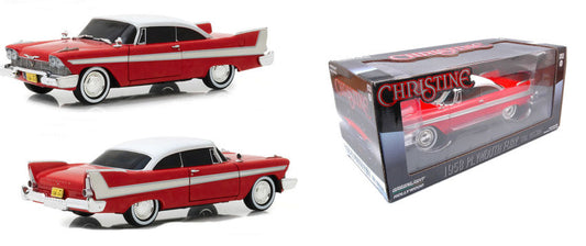 PLYMOUTH FURY "CHRISTINE" W/BLACKED OUT WINDOWS EVIL VERSION 1958 1:24 - Greenlight - GREEN84082