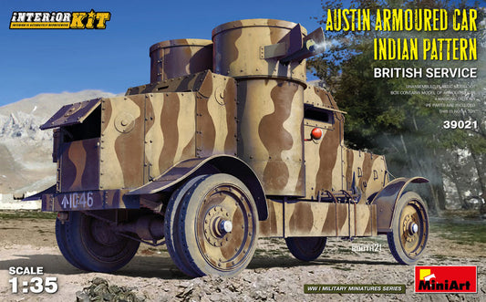 AUSTIN ARMOUR CAR INDIAN PATTERN BRITISH SERVICE INTERIOR KIT 1:35 - Miniart - MIN39021