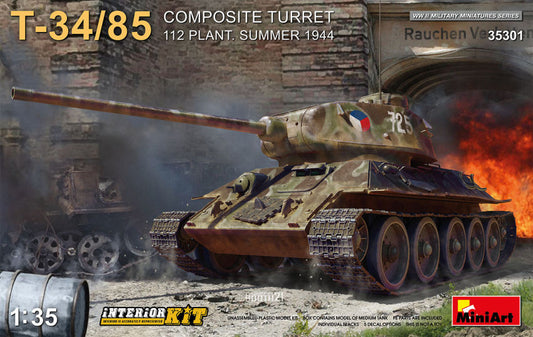T-34-85 COMPOSITE TURRET 112 Plant.SUMMER 1944 INTERIOR KIT 1:35 - Miniart - MIN35301
