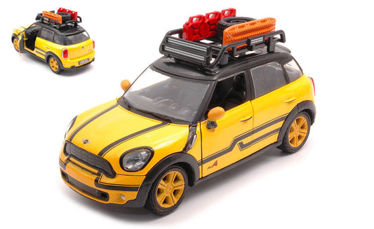 MINI COOPER S COUNTRYMAN WITH ROOF RACK YELLOW/BLACK 1:24 - MotorMax - MTM79752
