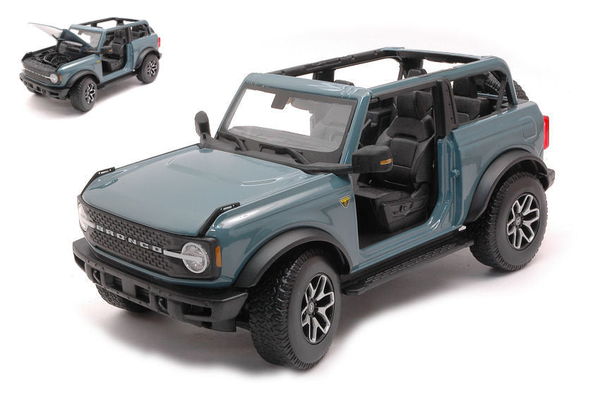 FORD BRONCO BADLANDS NO DOOR 2021 LIGHT BLUE 1:18 - Maisto - MI31457B