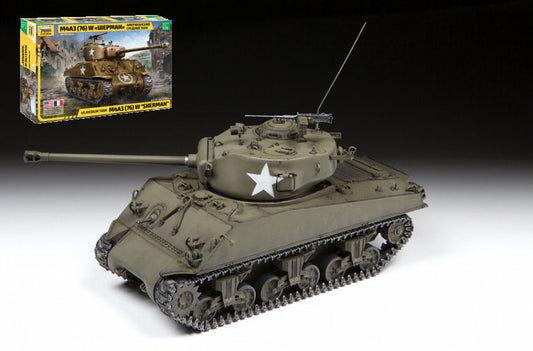 M4 A3 (76 mm) SHERMAN TANK KIT 1:35 - Zvezda - Z3676
