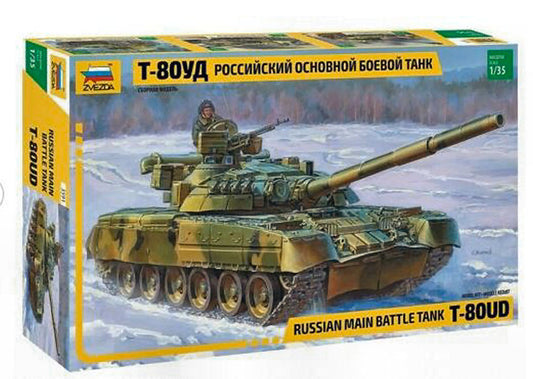 RUSS.MAIN BATTLE TANK T-80UD KIT 1:35 - Zvezda - Z3591