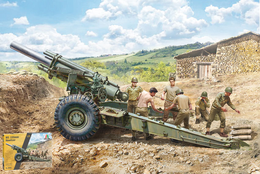 M1 155 mm HOWITZER WITH CREW KIT 1:35 - Italeri - IT6581