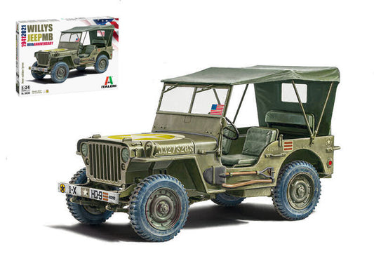 WILLYS JEEP MB 80th YEAR ANNIVERSARY KIT 1:24 - Italeri - IT3635