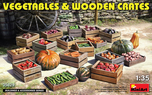 VEGETABLES & WOODEN CRATES KIT 1:35 - Miniart - MIN35629