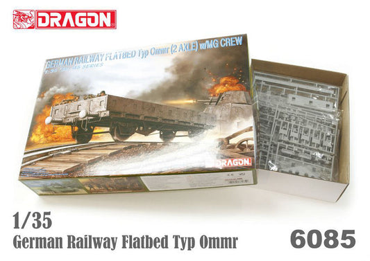 GERMAN RAILW.FLATBED OMMR + MG CREW KIT 1:35 - Dragon - D6085