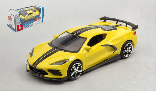 CHEVROLET CORVETTE STINGRAY COUPE' 2020 YELLOW 1:43 - Burago - BU30447Y