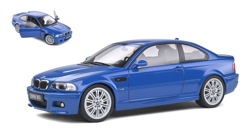 BMW E46 M3 2000 BLUE 1:18 - Solido - SL1806502