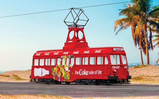 COCA COLA SINGLE DECKER TRAM 1:76 - Corgi - CC44013