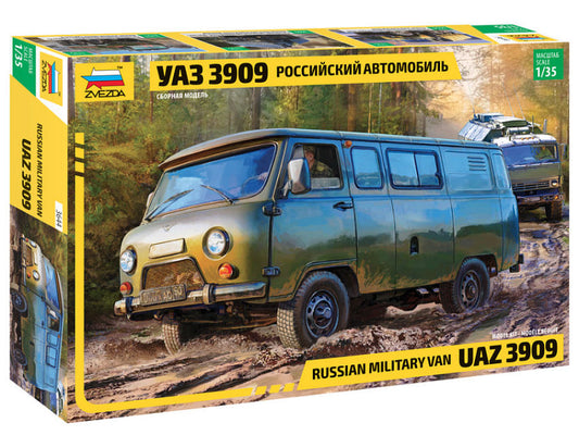 UAZ 3909 RUSSIAN MILITARY VAN KIT 1:35 - Zvezda - Z3644