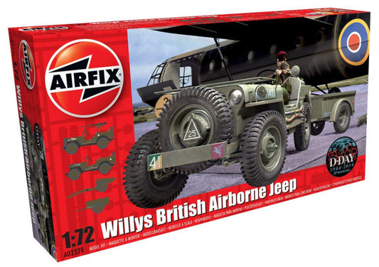 WILLY'S JEEP TRAILER & 6PDR GUN KIT 1:72 - Airfix - A02339