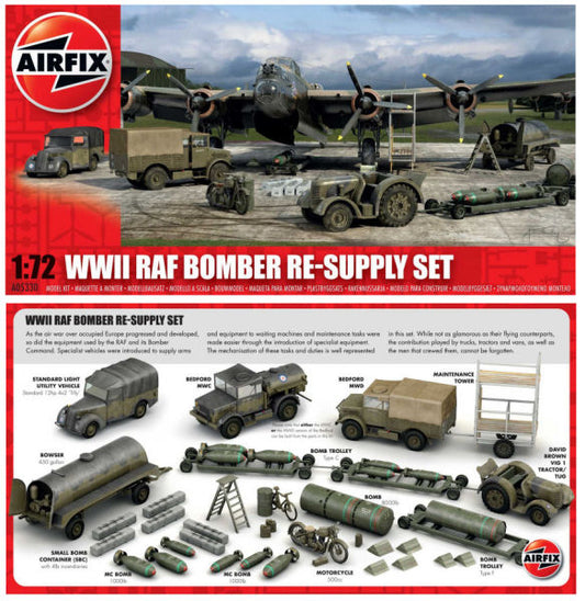 WWII RAF BOMBER RE-SUPPLY SET KIT 1:72 - Airfix - A05330