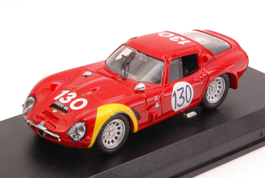 ALFA ROMEO TZ2 N.130 10th TARGA FLORIO 1966 R.BUSSINELLO-L.BIANCHI 1:43 - Best Model - BT9104