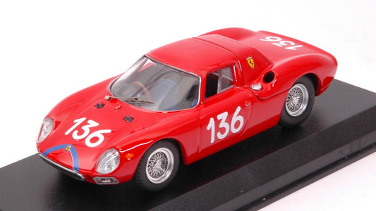 FERRARI 250 LM N.136 14th TARGA FLORIO 1965 A.NICODEMI-F.LESSONA 1:43 - Best Model - BT9683