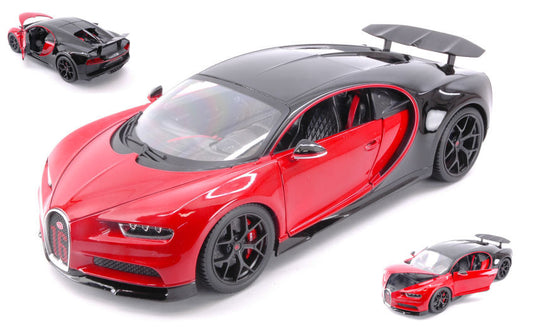 BUGATTI CHIRON SPORT RED/BLACK 1:18 - Burago - BU11044R