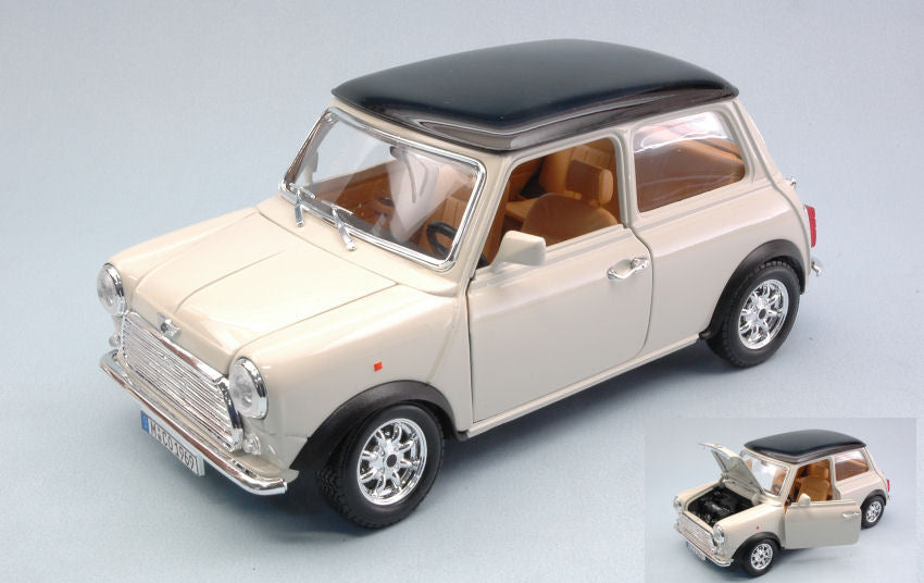 MINI COOPER 1969 CREAM W/BLACK ROOF 1:18 - Burago - BU12036C