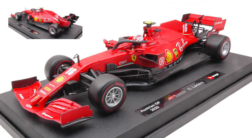 FERRARI F1 CHARLES LECLERC 2020 N.16 1:18 - Burago - BU16808L