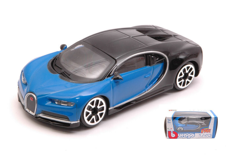 BUGATTI CHIRON 2016 BLUE/BLACK 1:43 - Burago - BU30348