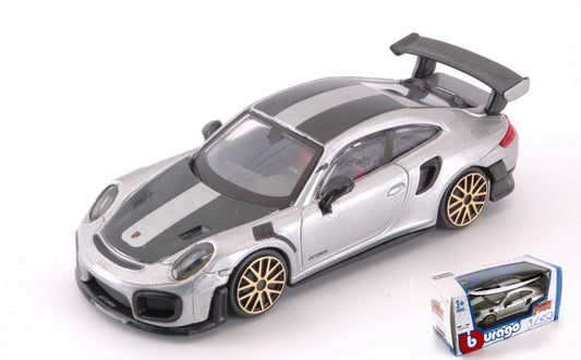 PORSCHE 911 GT2 RS SILVER 1:43 - Burago - BU30388