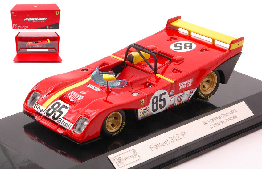 FERRARI 312PB N.85 WINNER 6h WATKINS GLEN 1972 ICKX-ANDRETTI 1:43 - Burago - BU36302