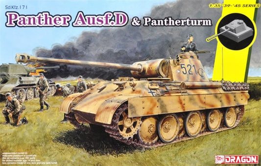 SD.KFZ.171 PANTHER AUSF.D MIT PANTHERTUM KIT 1:35 - Dragon - D6940