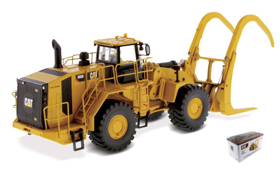 CAT 988K WHEEL LOADER FOREST W/LOG GRAPPLE 1:50 - Diecast Master - DM85917
