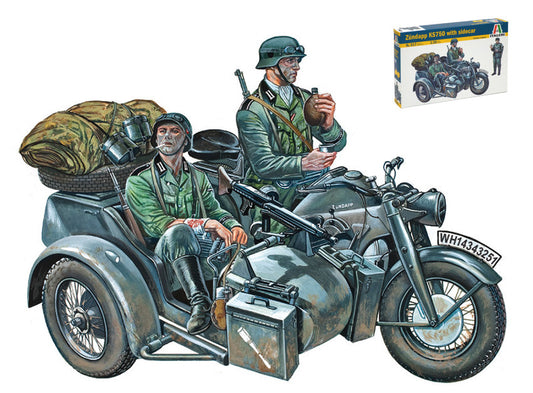 ZUNDAPP KS750 W/SIDECAR KIT 1:35 - Italeri - IT0317