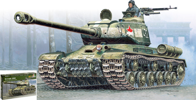 JOSEF STALIN JS-2 (TANK DRIVER INCLUDED) KIT 1:56 - Italeri - IT15764