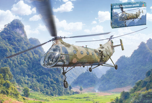 ELICOTTERO H-21C FLYNG BANANA GUNSHIP KIT 1:48 - Italeri - IT2774